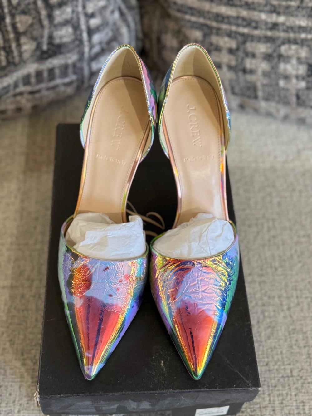 J CREW Elsie Hologram D’Orsay Pumps